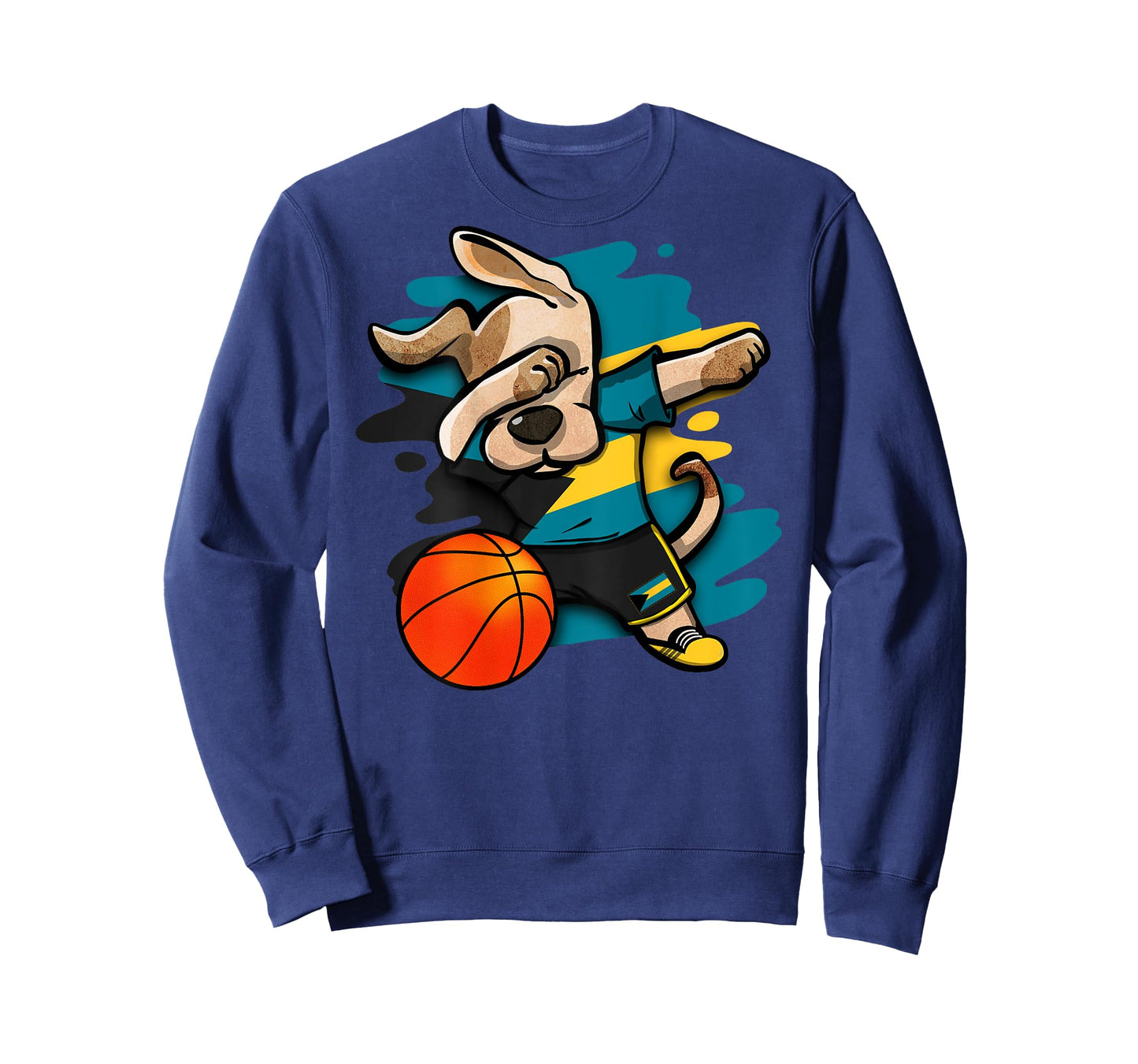 Dabbing Dog Bahamas Basketball Fans Jersey Bahamian Sports T-Shirt for Men Women Kids