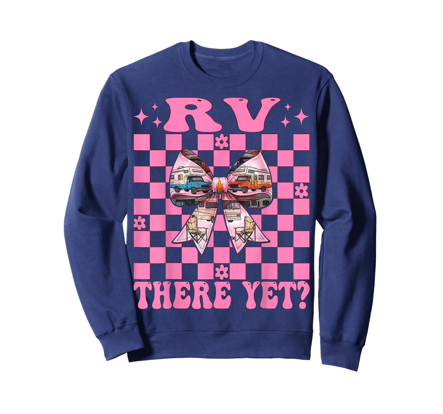 Rv There Yet? RV Camping Camper Motorhome Girl Mom Coquette T-Shirt