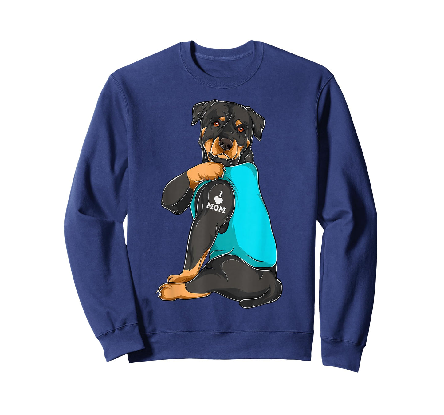 Rottweiler I Love Mom Tattoo Apparel, Dog Mom Gifts Womens T-Shirt