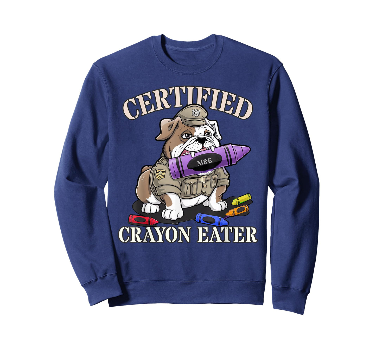 Funny Military CERTIFIED CRAYON EATER Corps Family US Flag T-Shirt