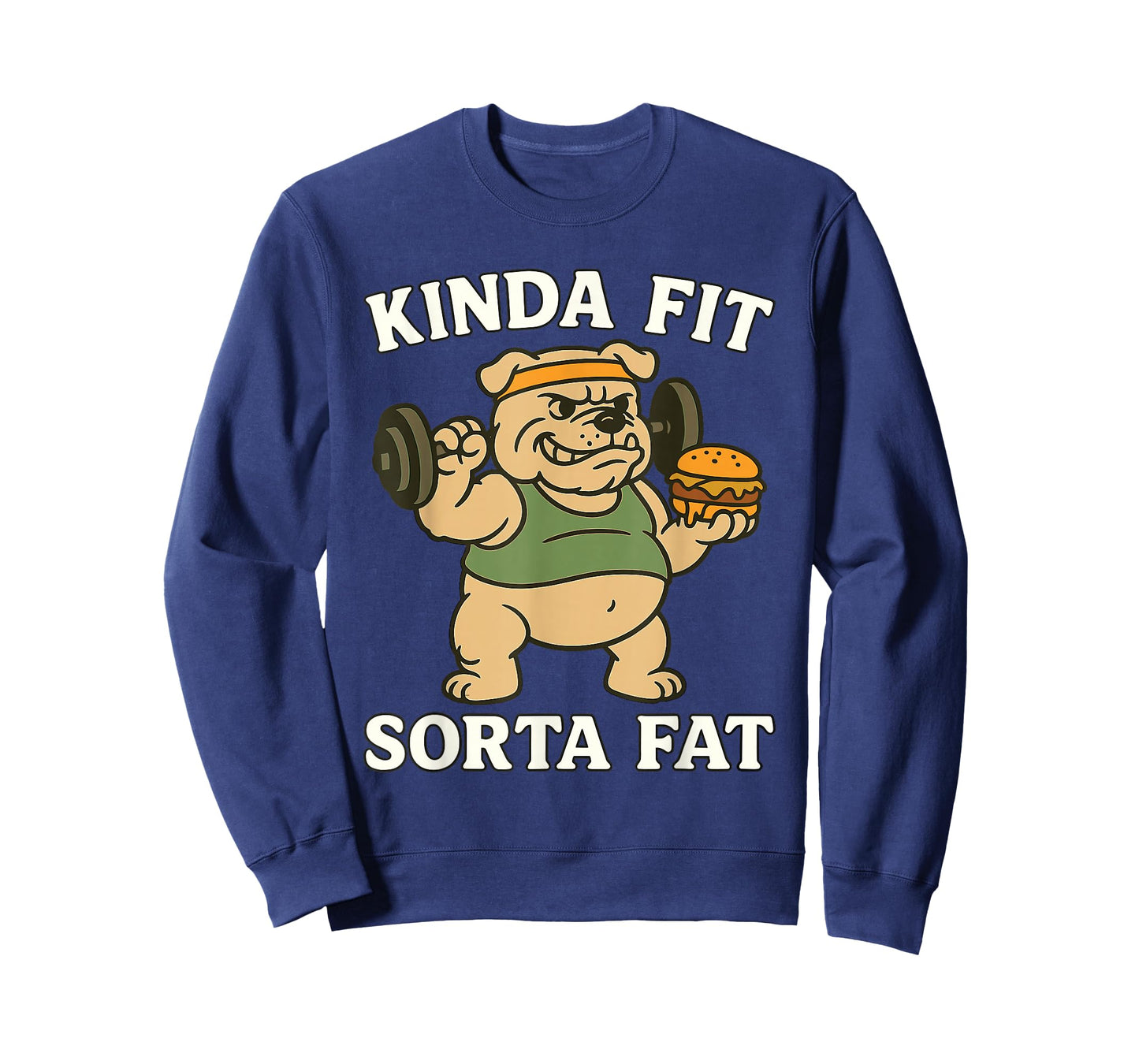 Kinda Fit Sorta Fat Funny Workout Bulldog Fitness T-Shirt