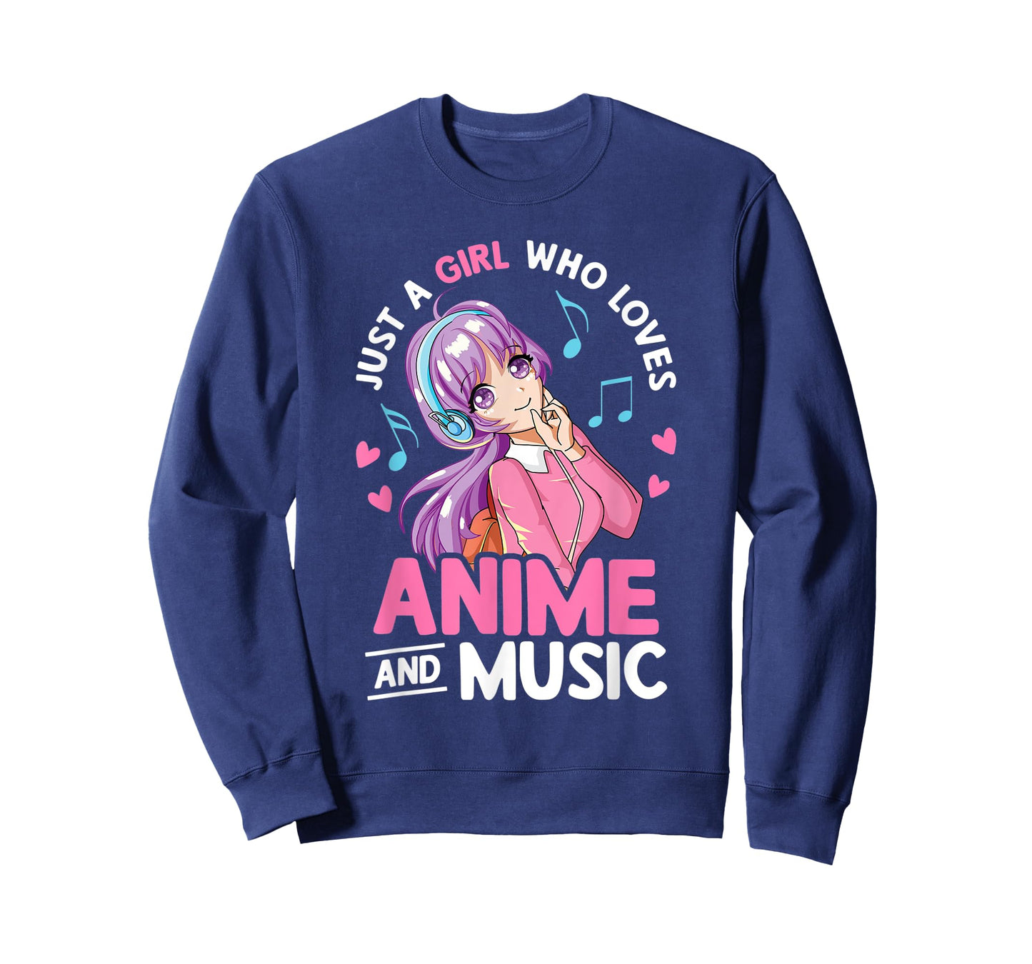 Just A Girl Who Loves Anime And Music Lover Anime Girls Teen T-Shirt