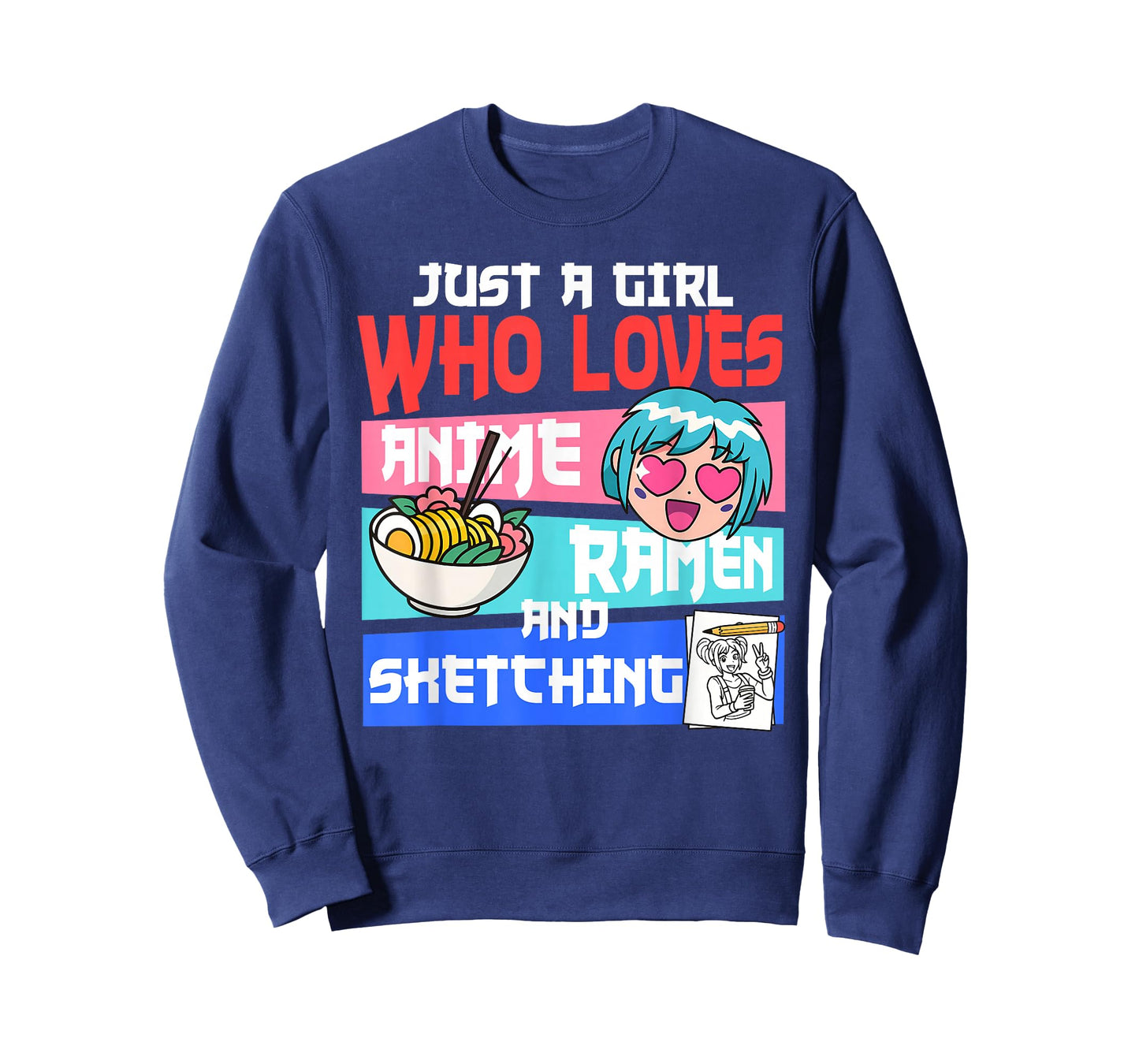 Just A Girl Who Loves Anime Ramen and Sketching Japan Anime T-Shirt