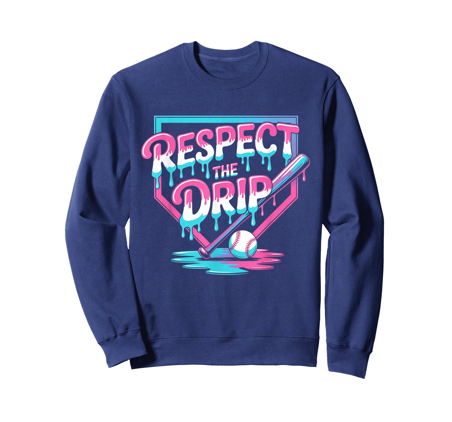 Respect The Drip Baseball Drip Boys Home Plate Youth sports T-Shirt