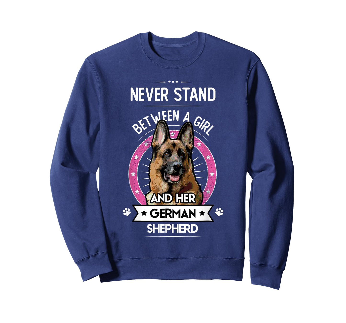 Never Stand Between A Girl and Her German Shepherd Gift T-Shirt