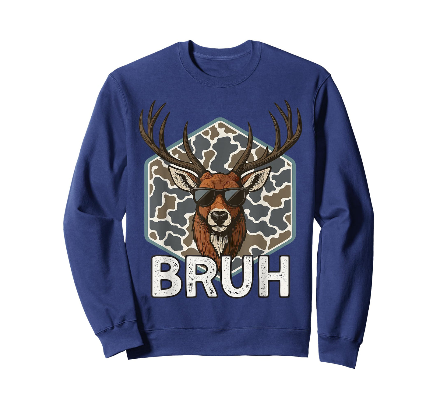 Bruh Deer Hunter Funny Deer Hunting Camo Men Teens Boys Kids T-Shirt