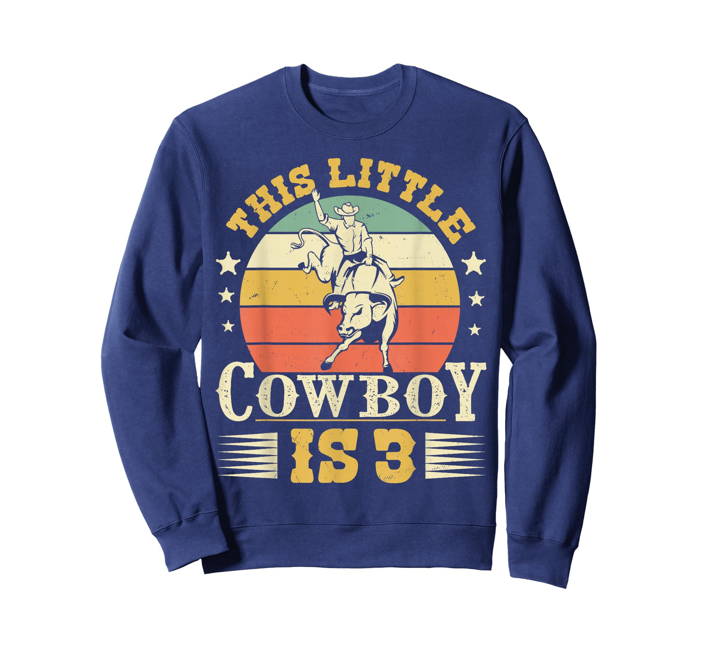 This Little Cowboy Is 3 Western Country Rodeo 3rd Birthday T-Shirt