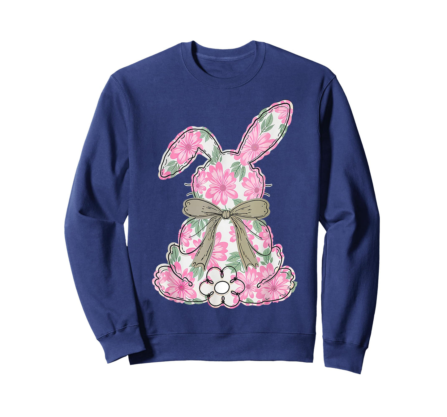 Coquette Bow Easter Bunny Spring Florals Women Teen Girl T-Shirt