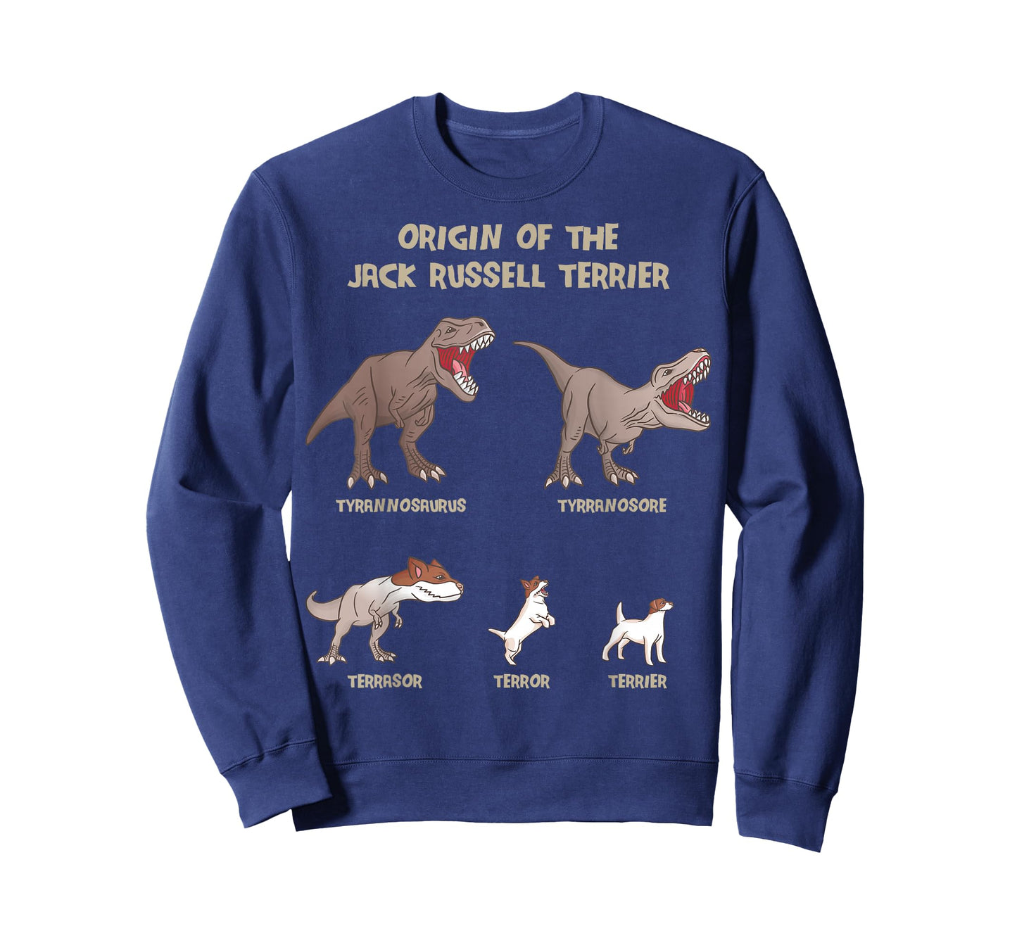 Origin of The Jack Russell Terrier Evolution History Meme T-Shirt Small