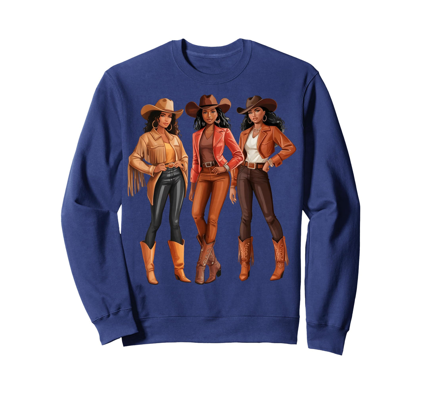 Black African American Cowgirl Western Country Texas Rodeo T-Shirt