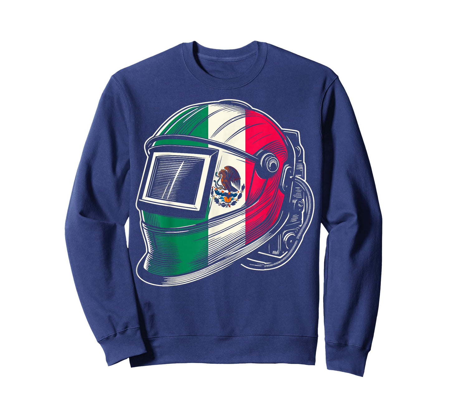 Mexico Flag Pipeliner Welding Hood Distressed Welder T-Shirt