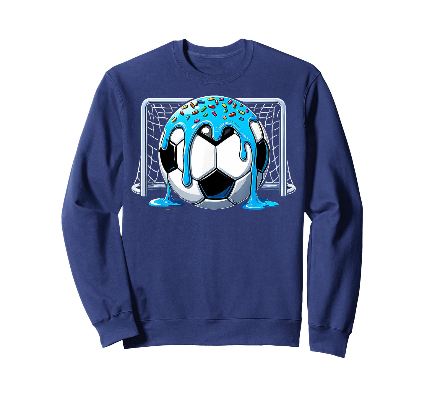 Soccer Ice Cream Drip with Sprinkles Men Women Kids T-Shirt