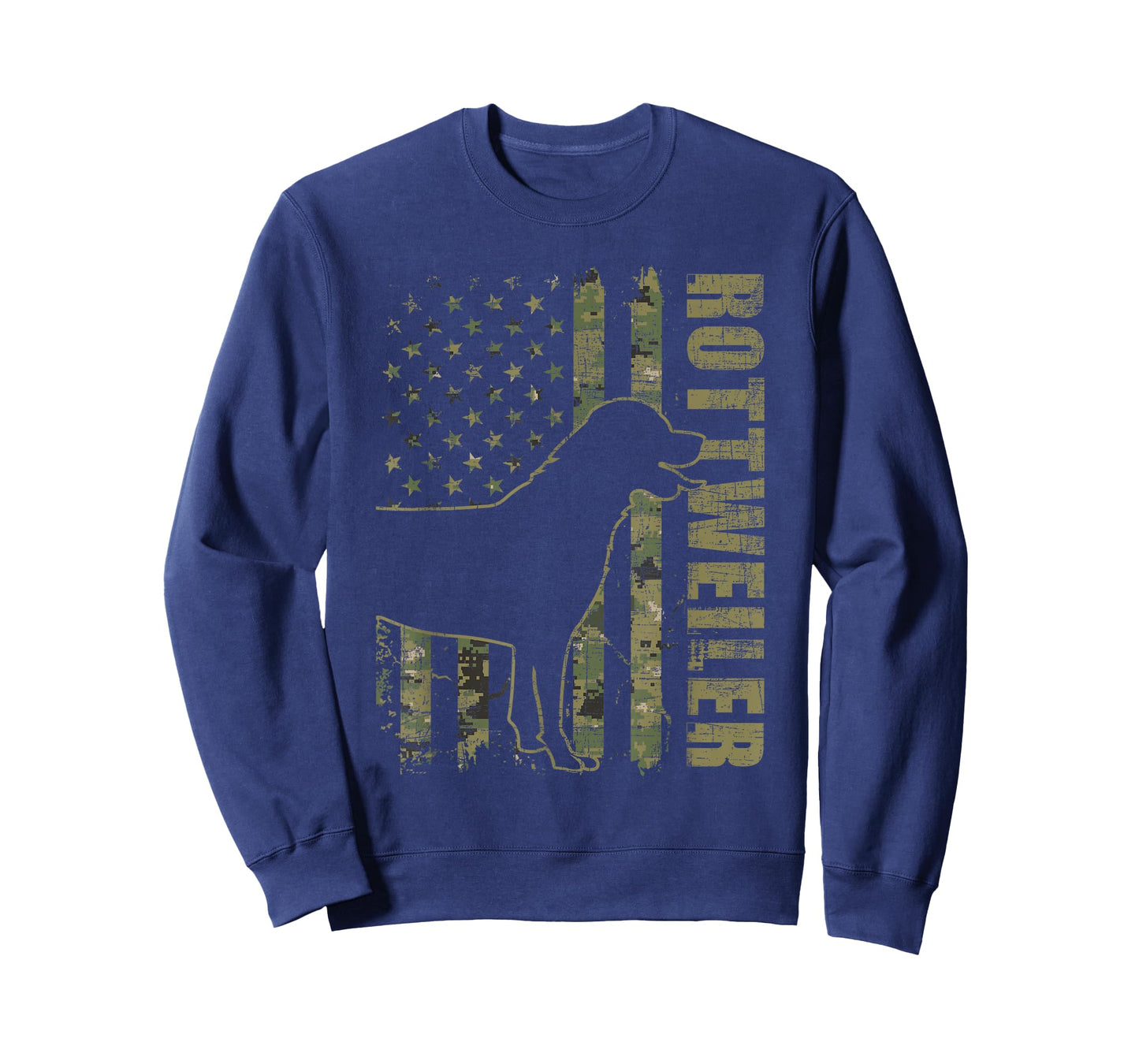 Rottweiler - USA American Flag Camouflage Dog Owner T-Shirt