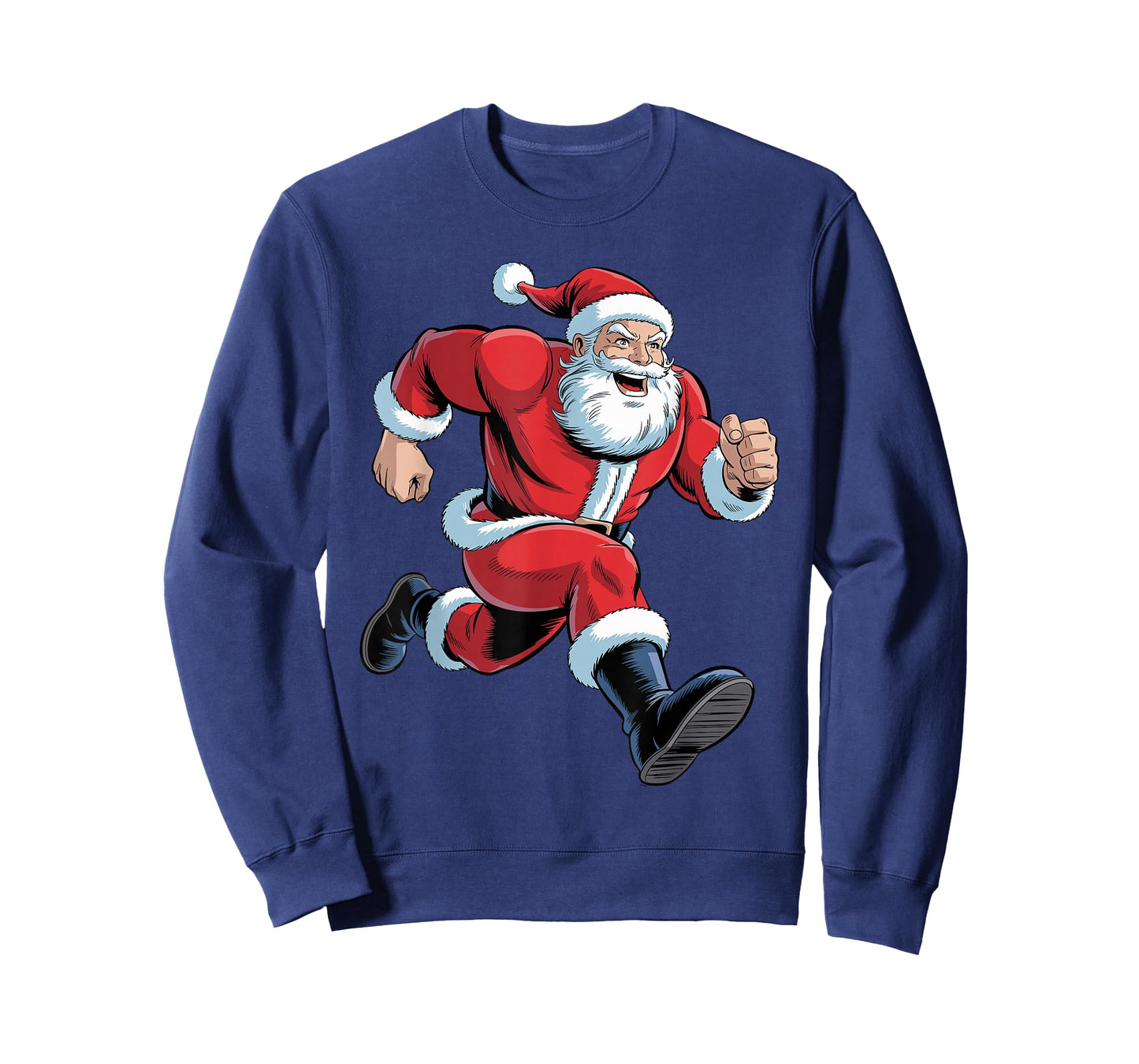 Santa Running Funny Christmas Cross Country XC Runner Pajama T-Shirt