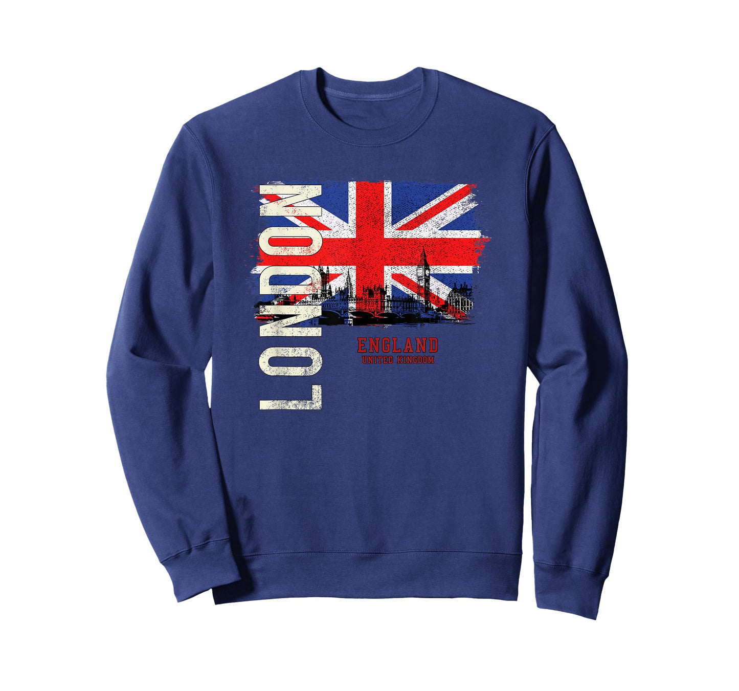 City Country Flag Banner Skyline Panorama London England Great Britain Europe T-Shirt