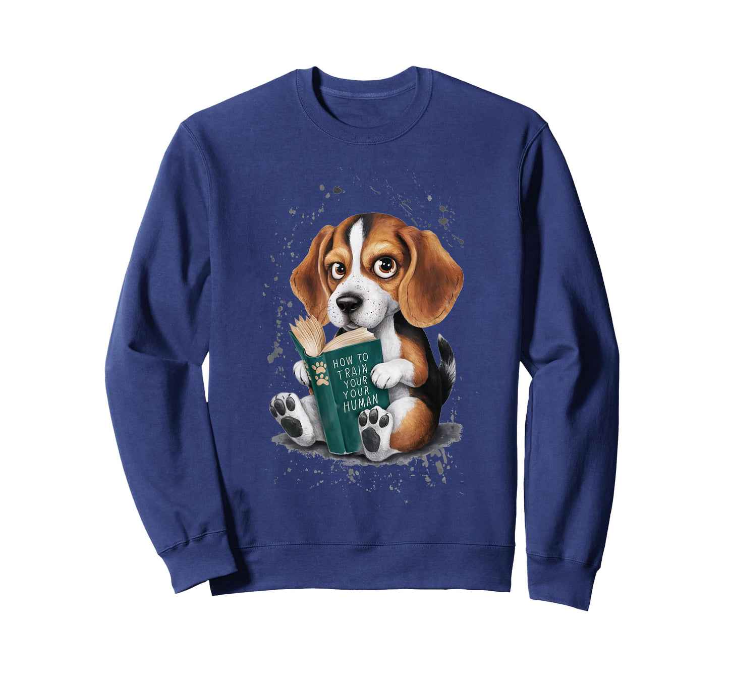 Funny Beagle Puppy Reading "How to Train Your Human" Design T-Shirt