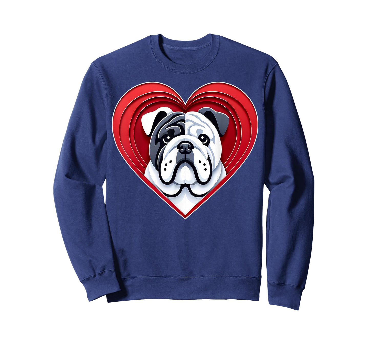 English Bulldog Heart Cute Puppy Dog Lover or Pet Owner T-Shirt