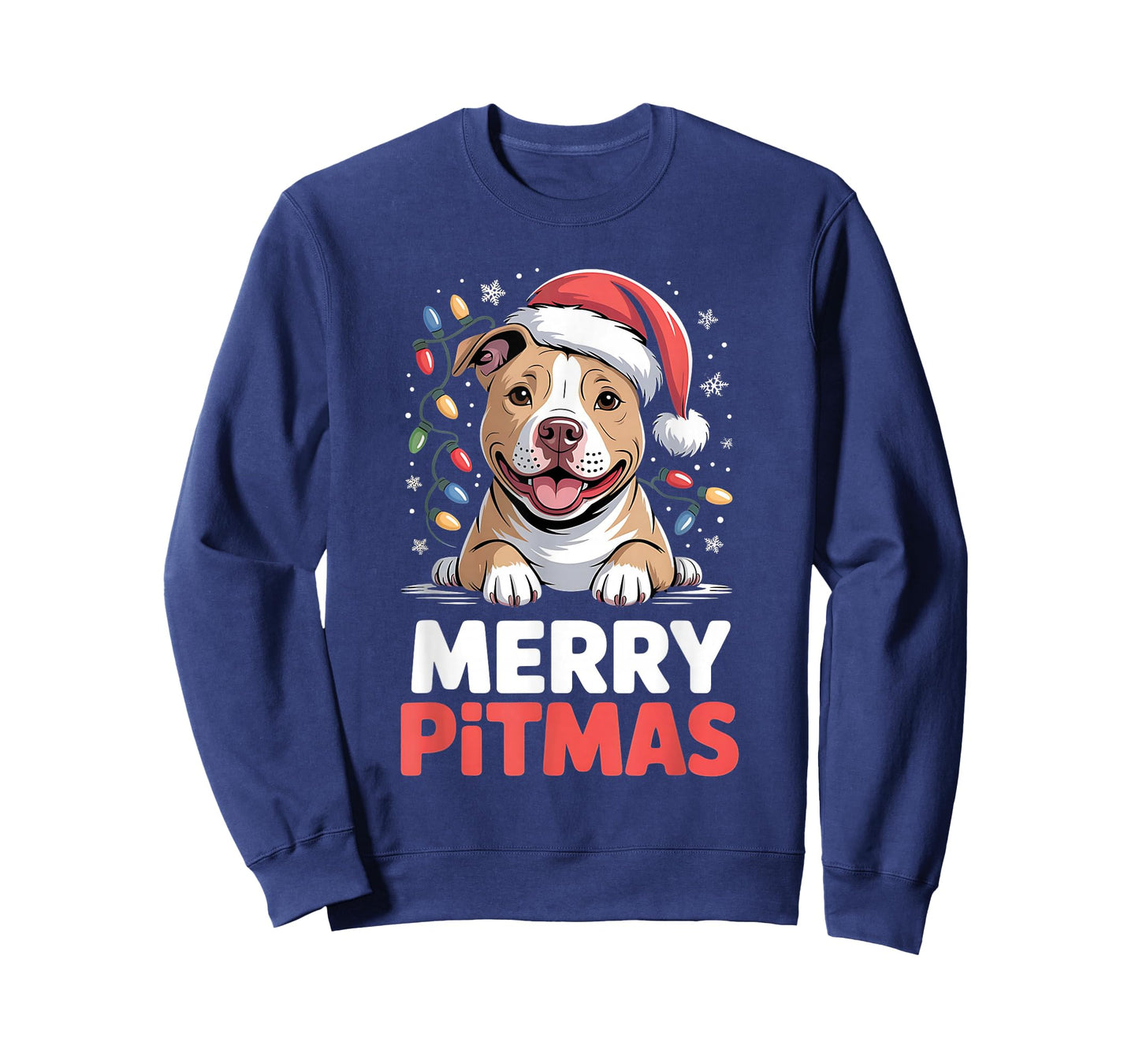 Dog Lover Merry Christmas Pit Bull Pitbull T-Shirt