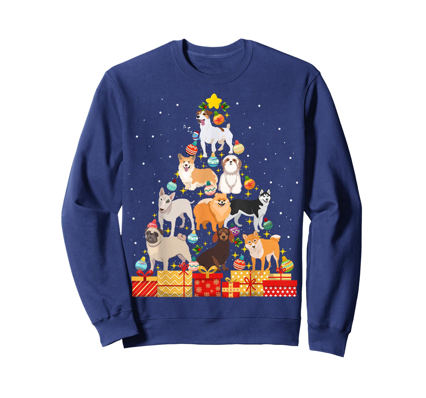 Funny Dog Christmas Tree Dog Lover Christmas For Kids Women T-Shirt