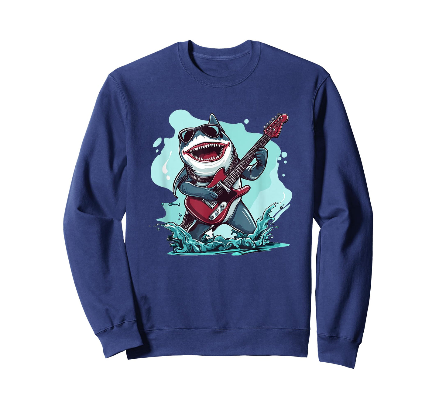Cool Shark with Sunglasses and Guitar Costume T-Shirt