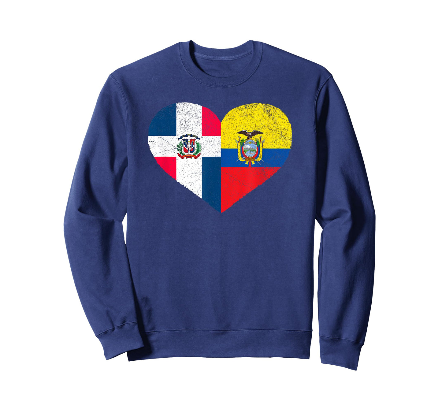 Dominican Ecuadorian Flag Heart Dominican Ecuador T-Shirt