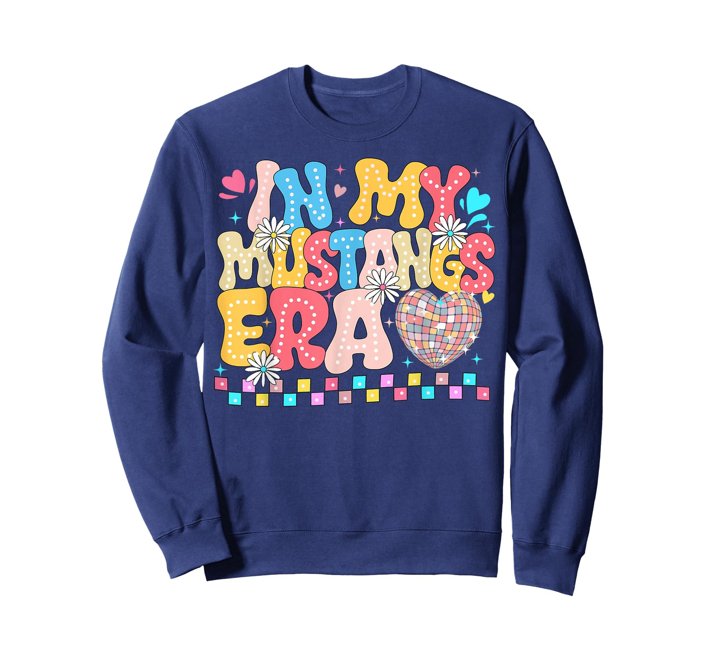 in My Mustangs Era Back to School Spirit Game Retro Groovy T-Shirt