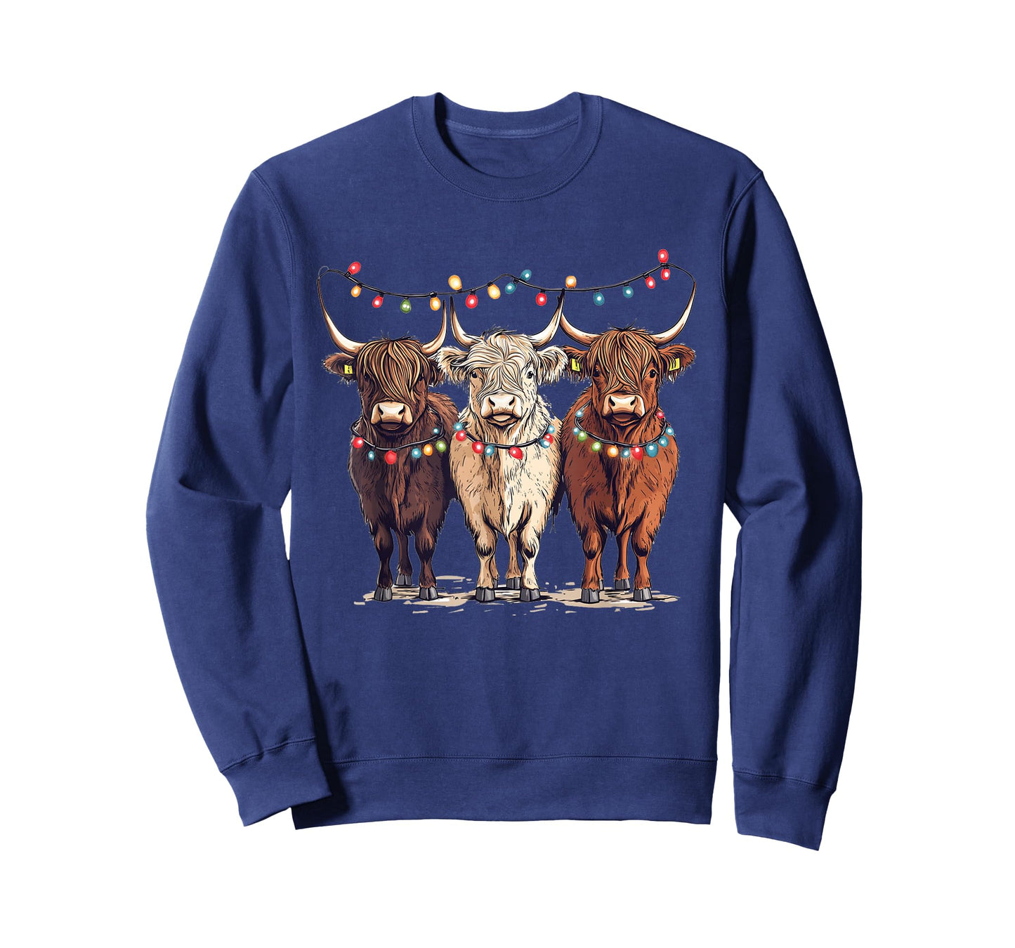 Western - Funny Christmas Cows - Country Christmas T-Shirt