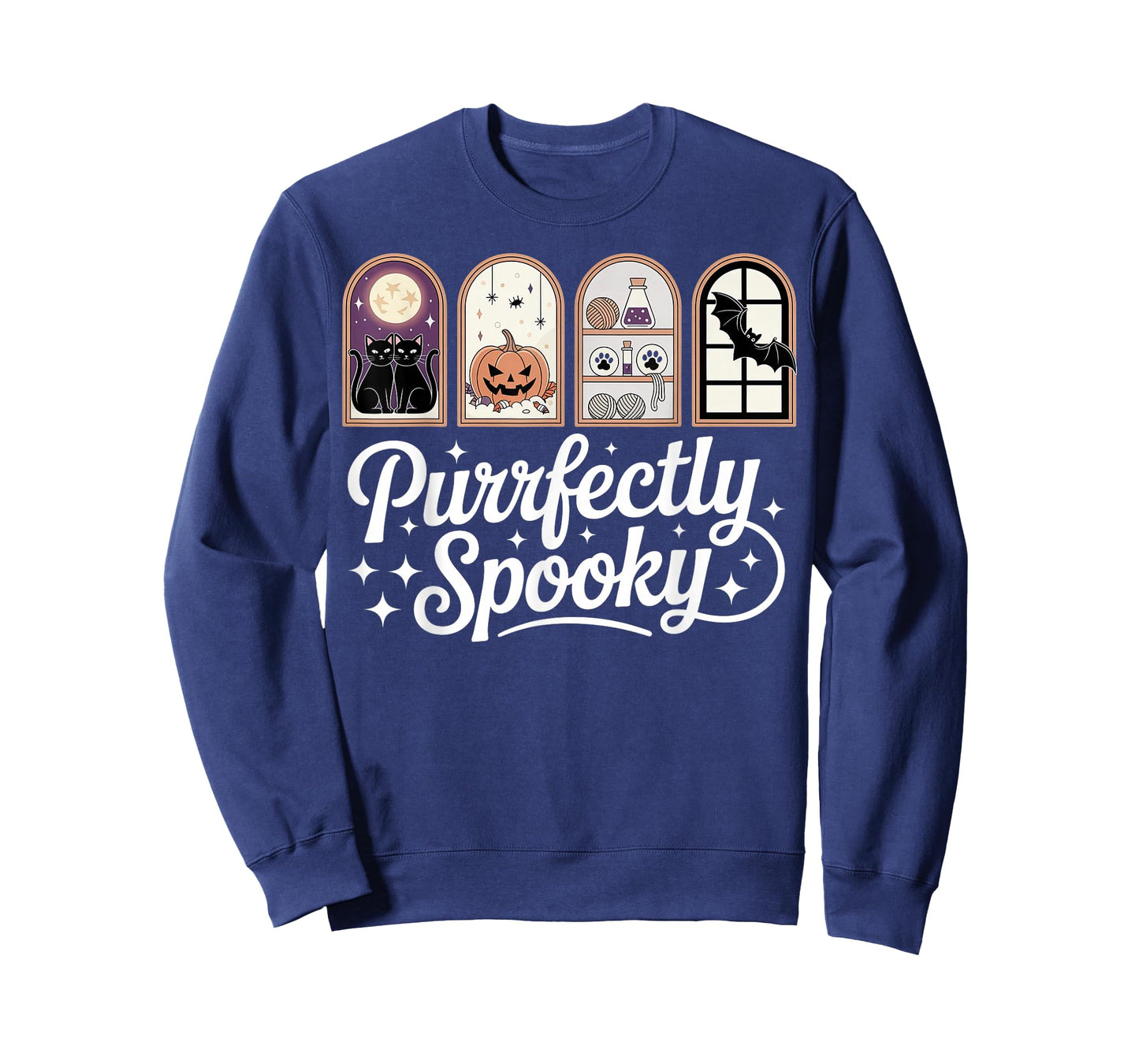 Retro Cat Lady Cute Victorian Halloween Purrfectly Spooky T-Shirt