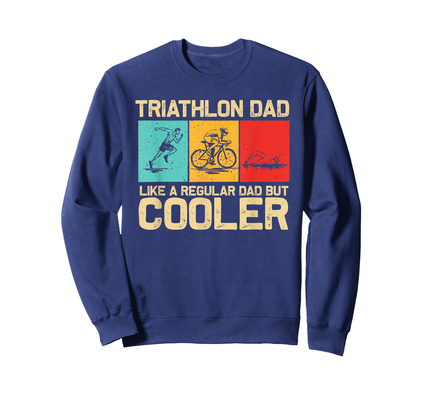 Funny Triathlon Design for Men Dad Swim Bike Run Triathletes T-Shirt