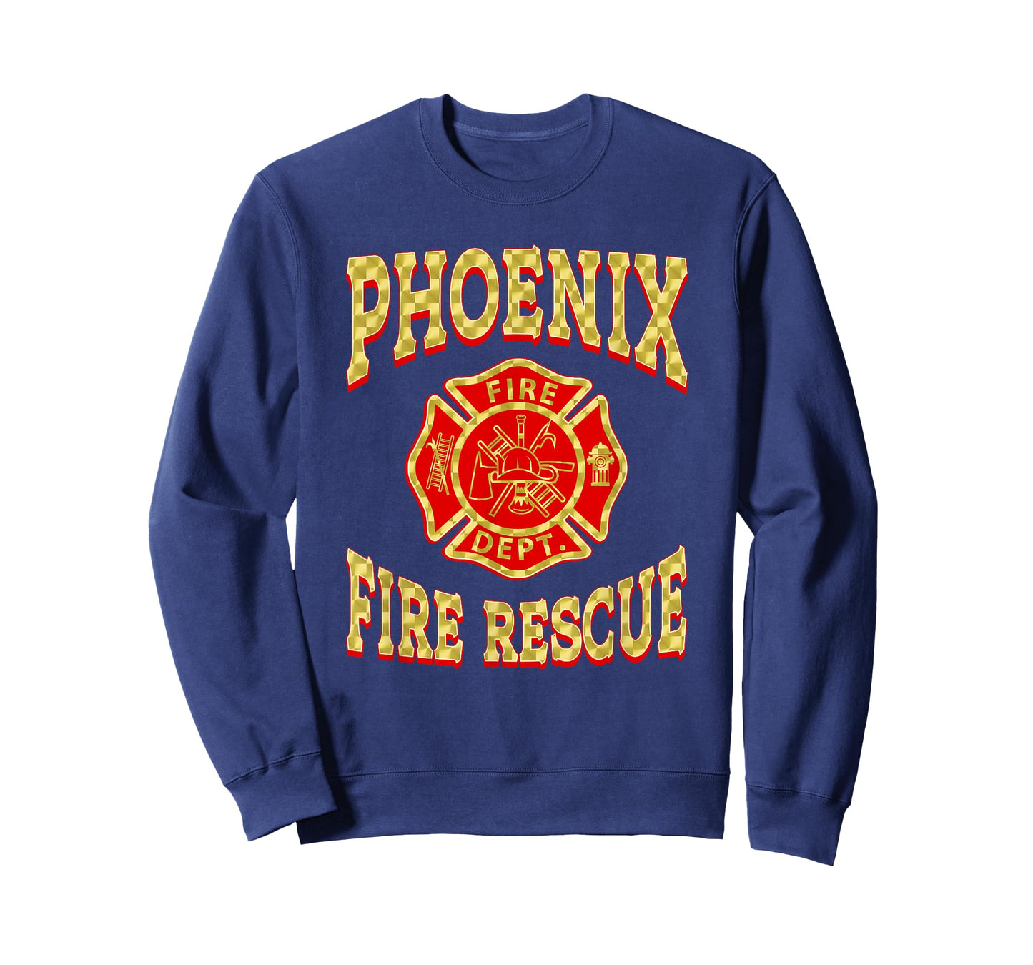 Retro Phoenix Fire Department Flag Patch Arizona Firefighter T-Shirt