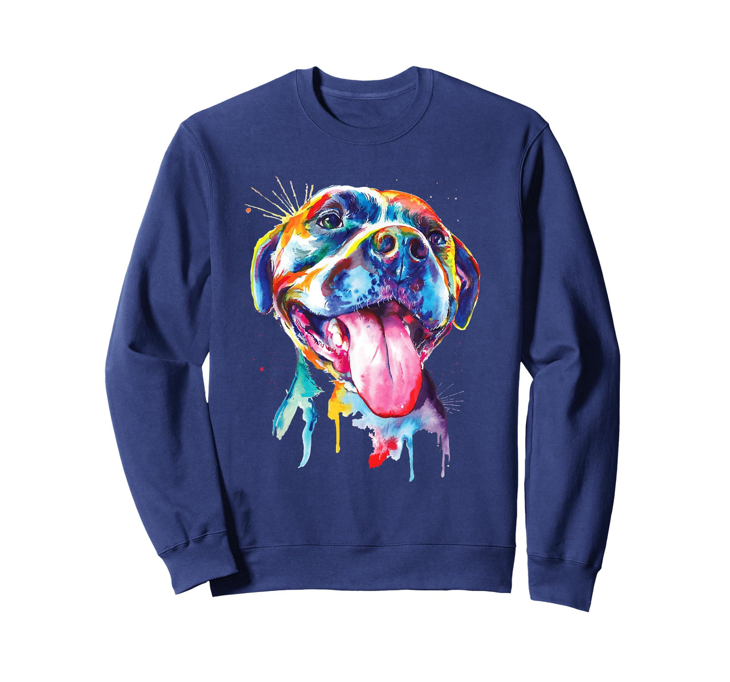 Pitbull Artistic Splash Art Animal Colourful Dog Breed Gift T-Shirt