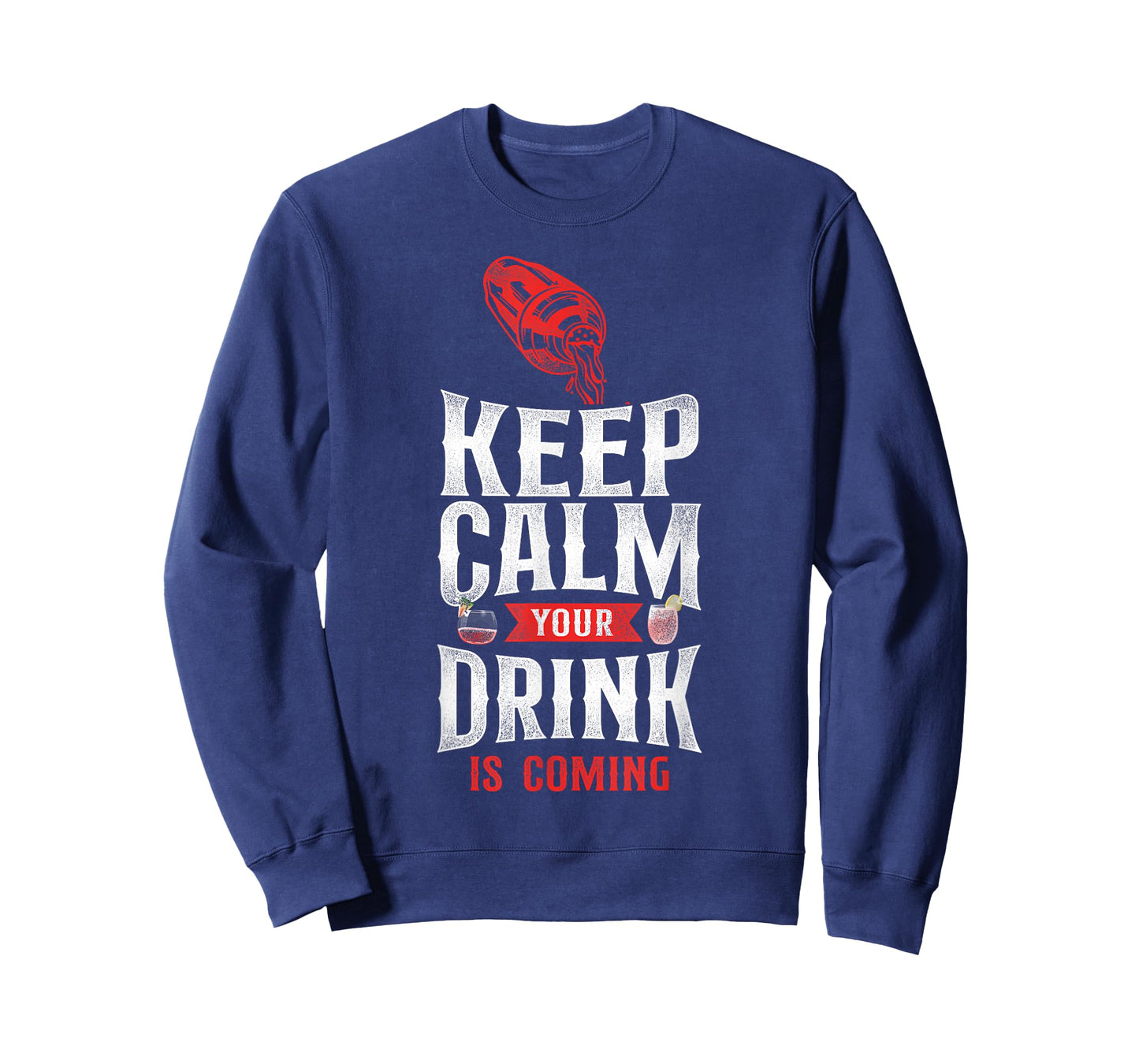 Bartender Mixologist Keep Calm Your Drink Is Coming T-Shirt