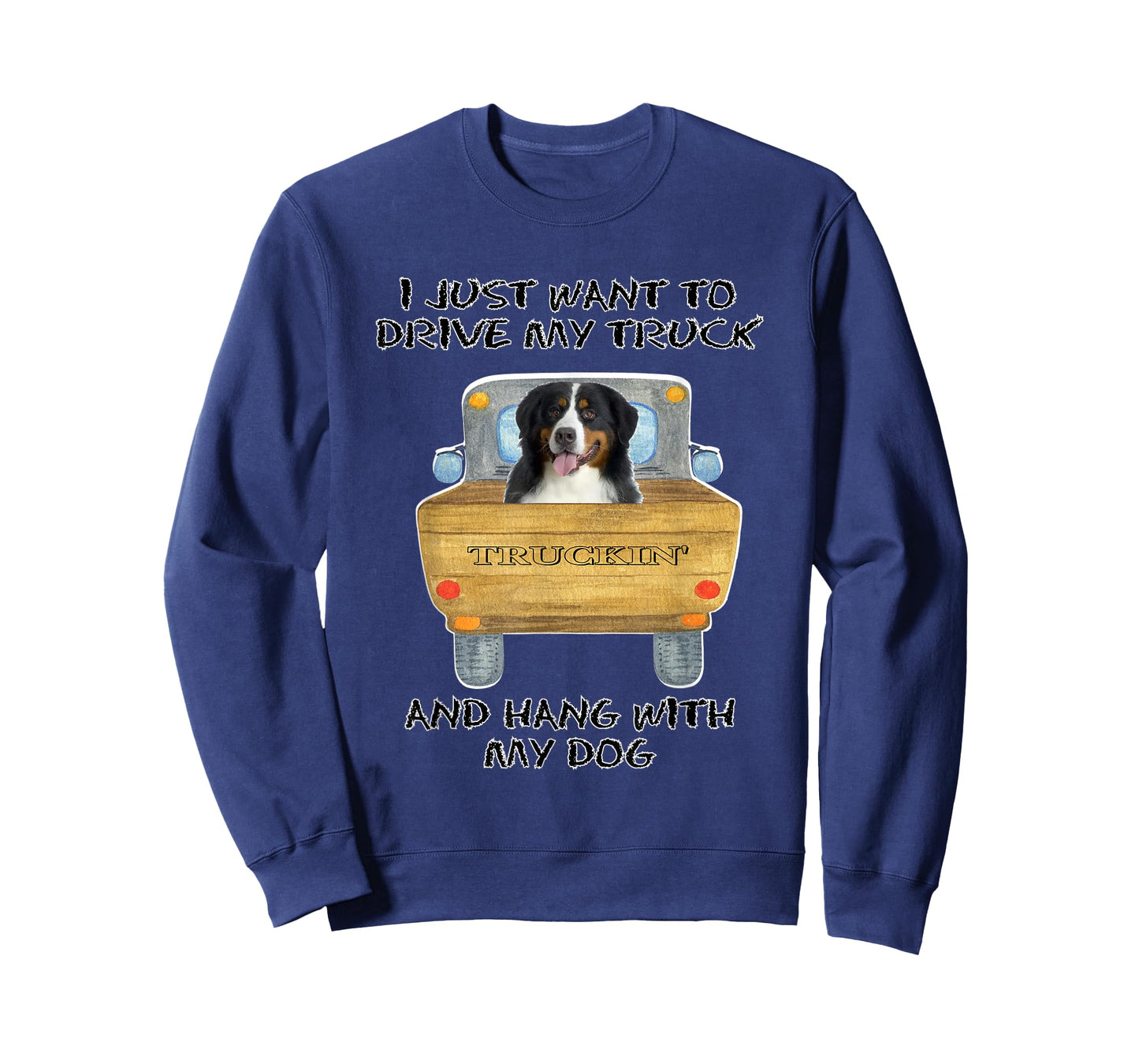 Truck Driving Dog Bernese Mountain Dog T-Shirt