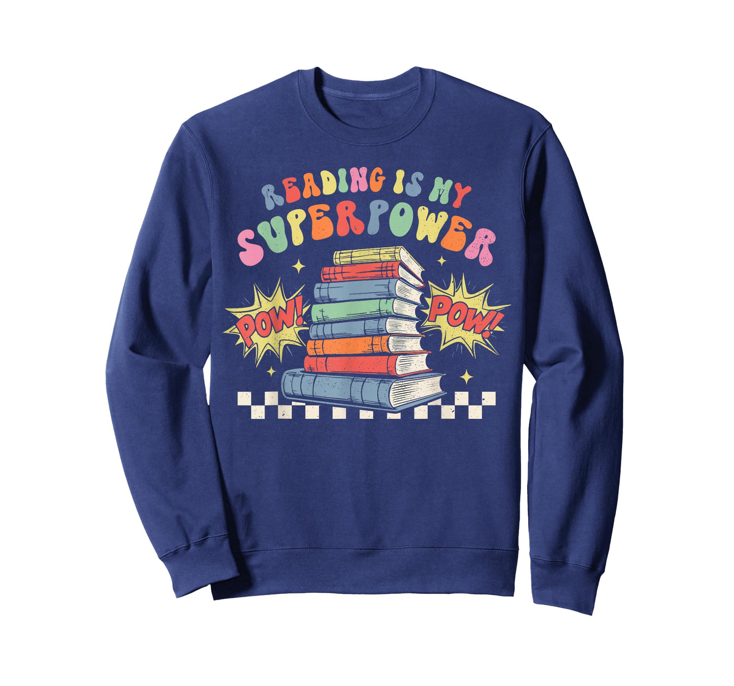 Funny Reading Is My Superpower Book Lover Bookworm Librarian T-Shirt