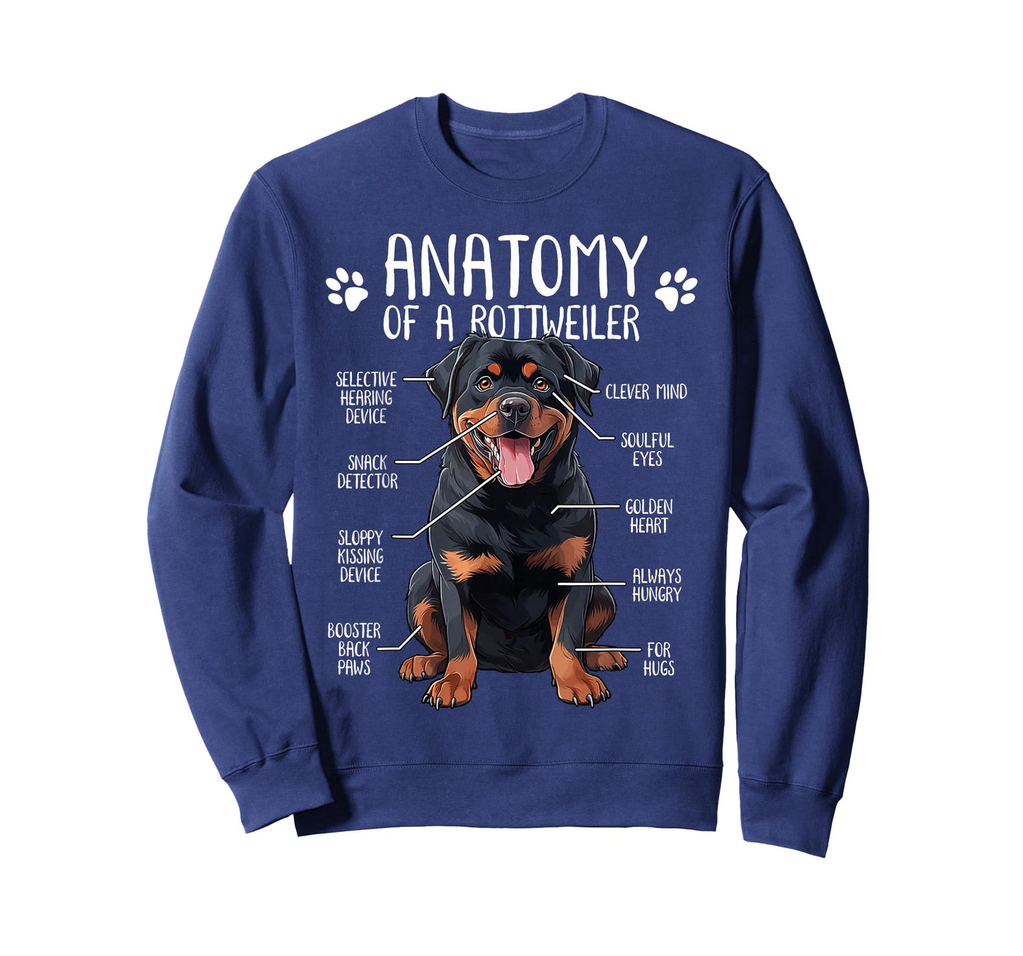 Funny Anatomy Rottweiler Dog Owner Rottie Dad Mom Pet Lover T-Shirt