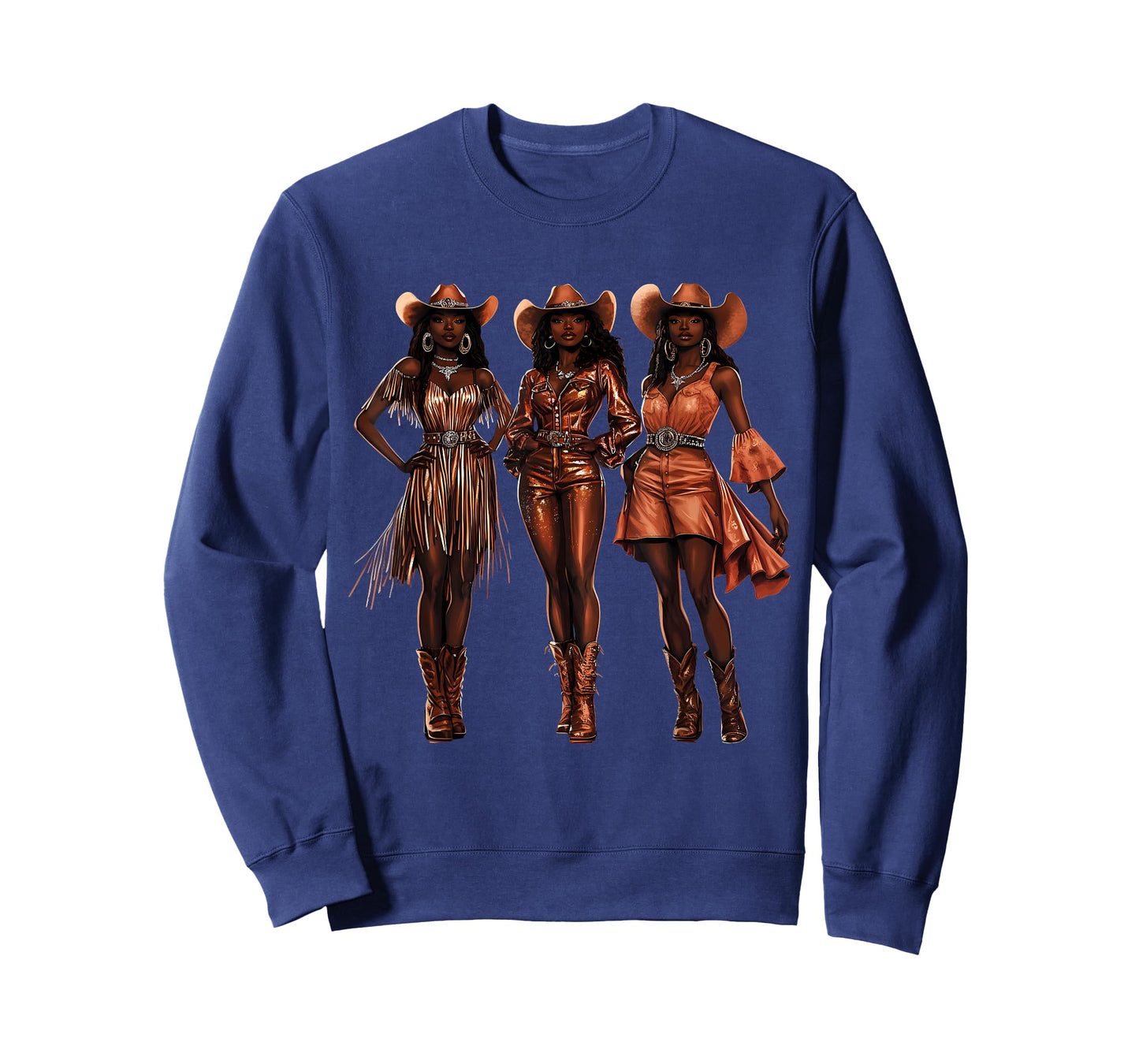 Black African American Cowgirl Western Country Texas Rodeo T-Shirt