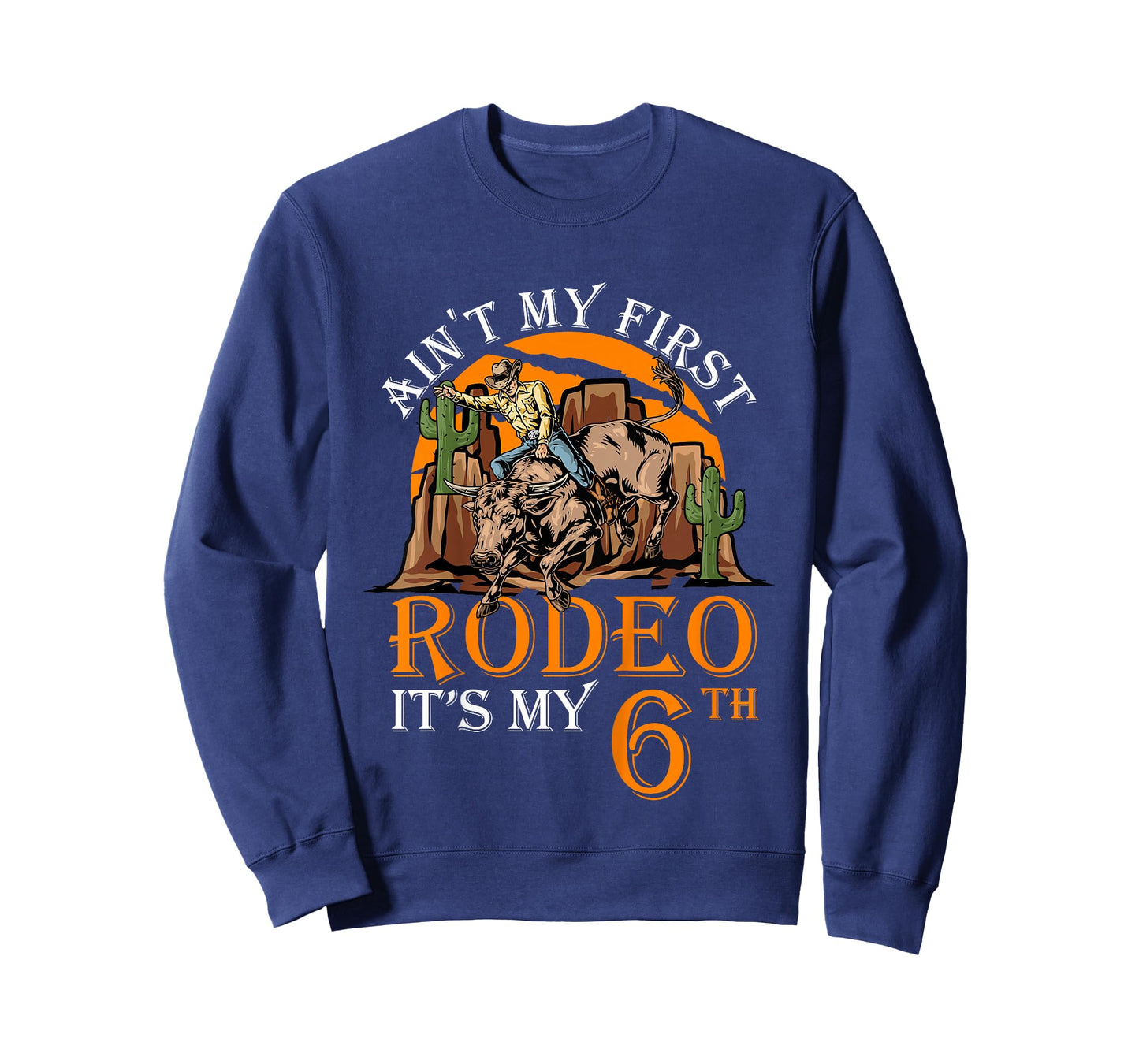 Ain't My First Rodeo Funny Bull Riding 6th Birthday Kids T-Shirt