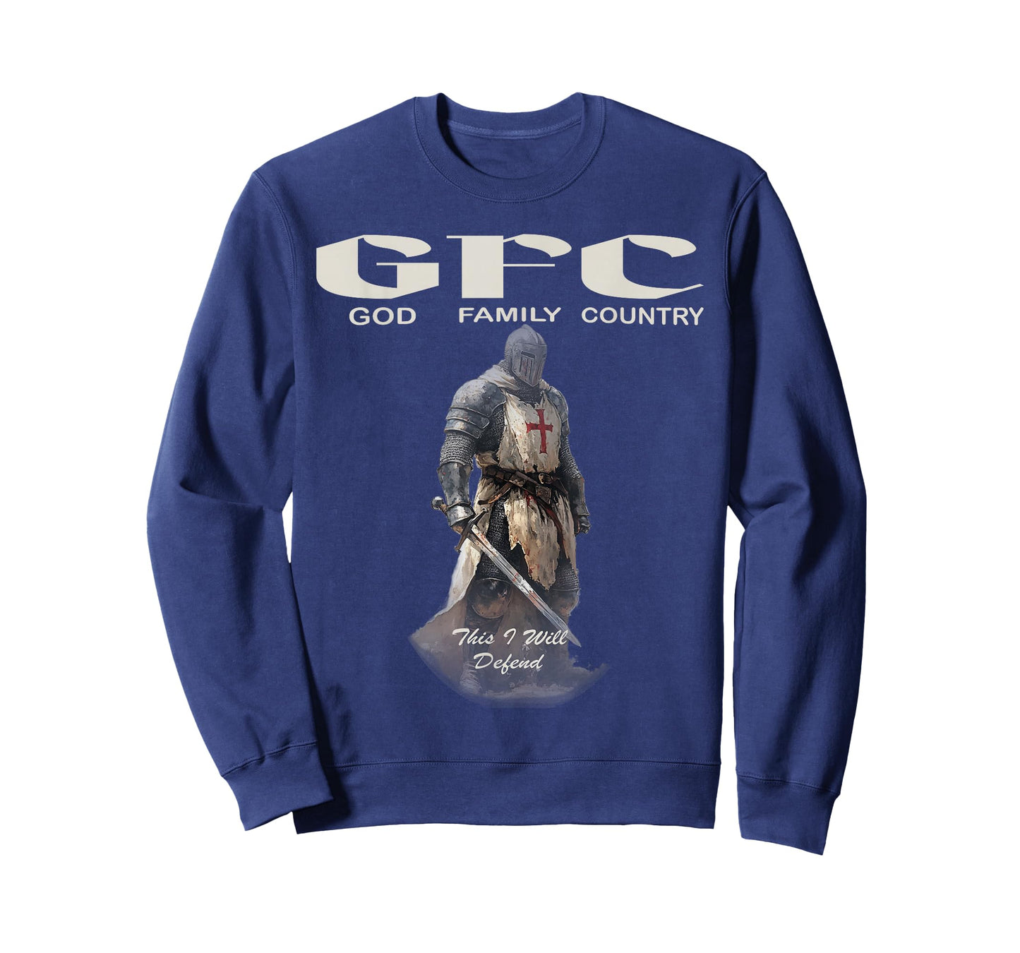 GFC Medieval Warrior Spirit, God Family Country T-Shirt