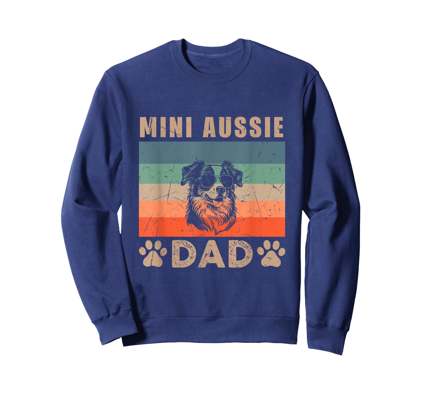 Vintage Mini Aussie Dad Gifts Funny Dog Lover Father's Day Men Women Kids T-Shirt