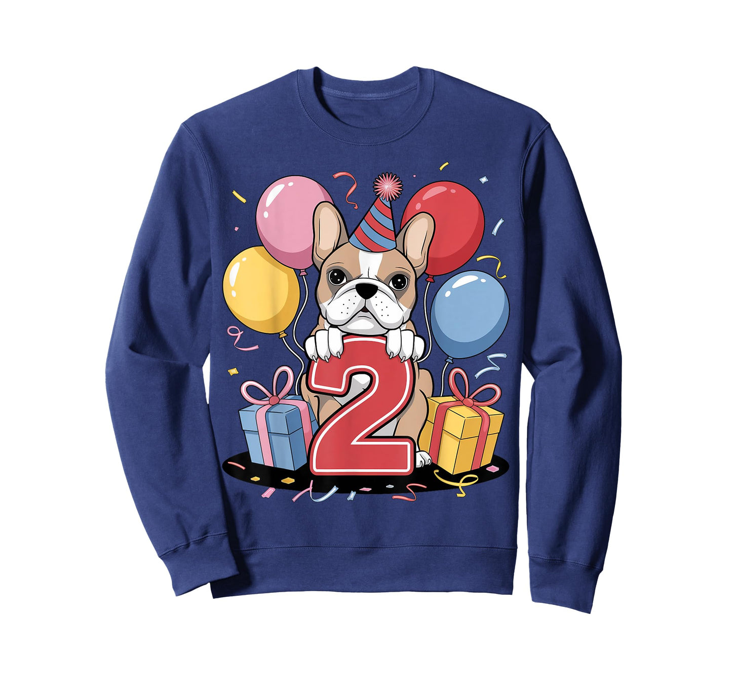 Frenchie dog 2nd birthday kids 2 years two French Bulldog T-Shirt