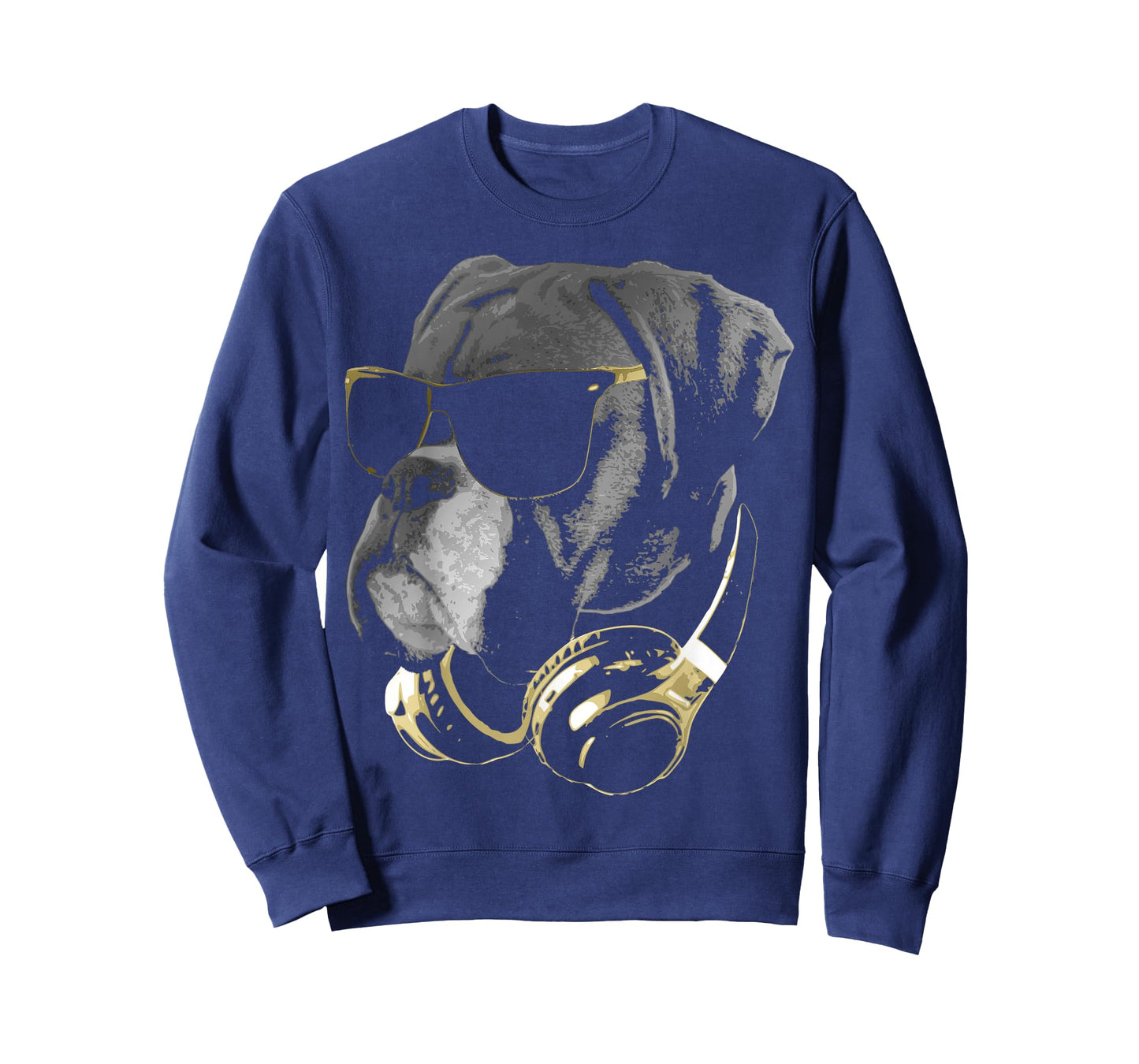 Boxer Dog WIth Sunglasses And Headphones T-Shirt