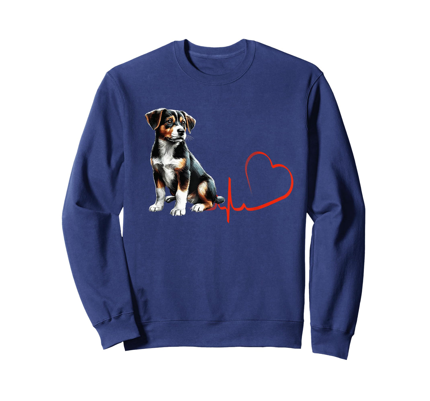 Mountain Feist Dog Heartbeat EKG Funny Dogs Owner & Lover T-Shirt
