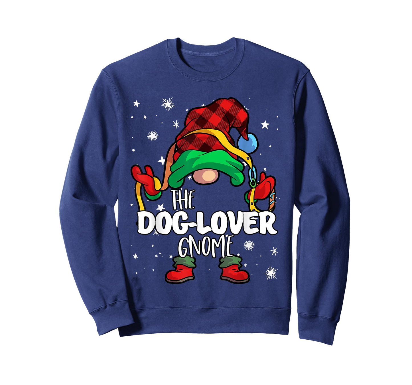 Dog Lover Gnome Red Buffalo Plaid Matching Family Christmas T-Shirt