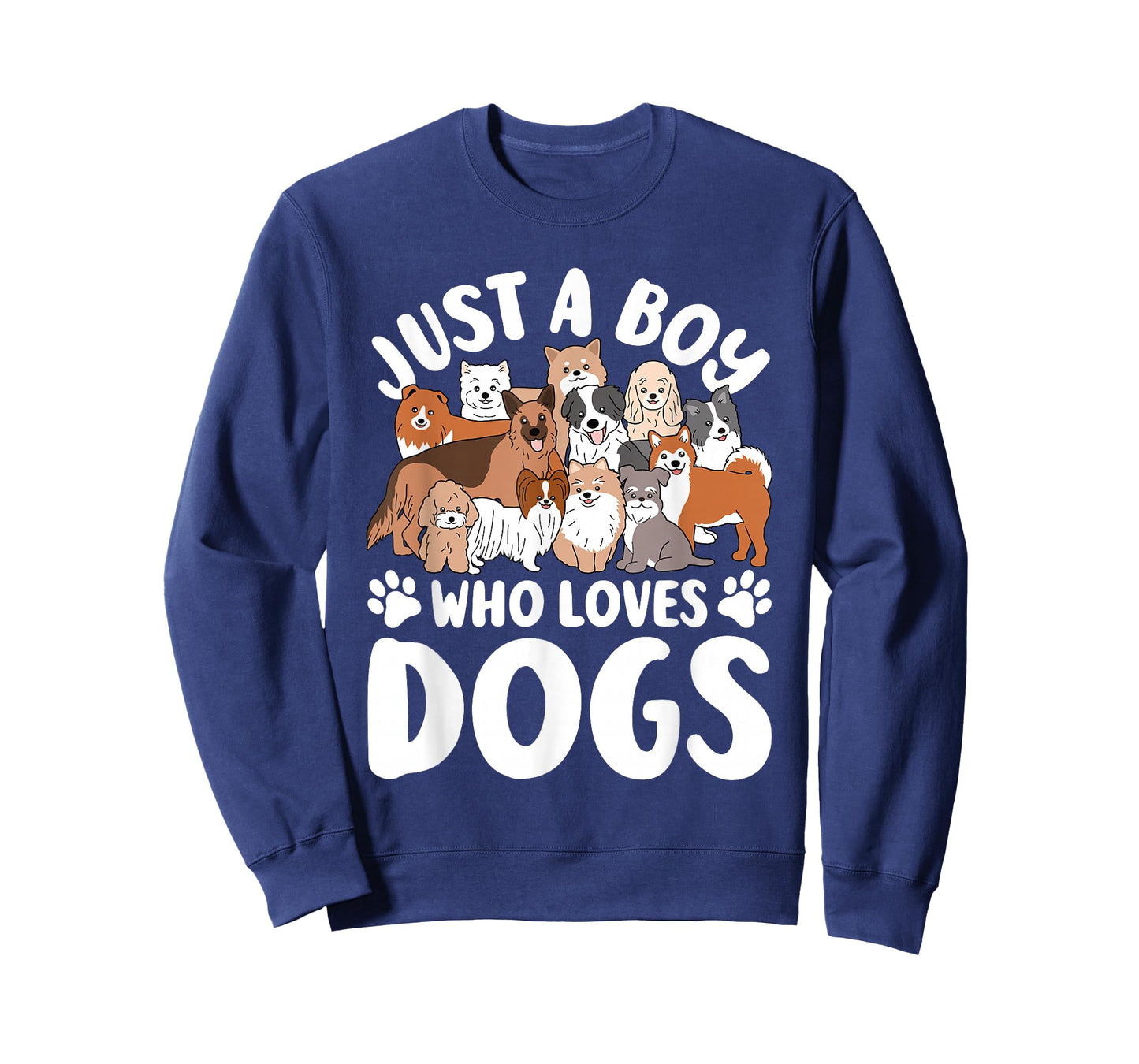 Just A Boy Who Loves Dogs Funny Dog Lover Kids T-Shirt