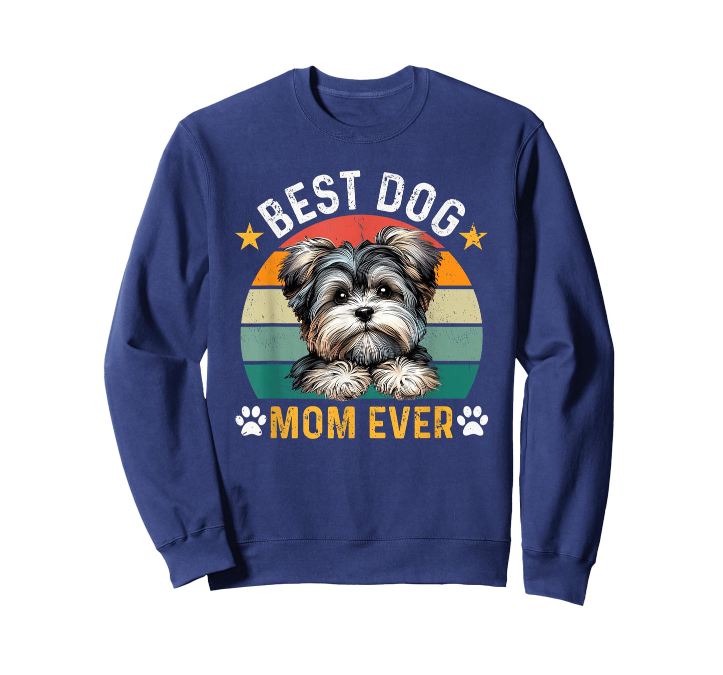 Best Morkie Dog Mom Ever Funny Dogs Owner Retro T-Shirt