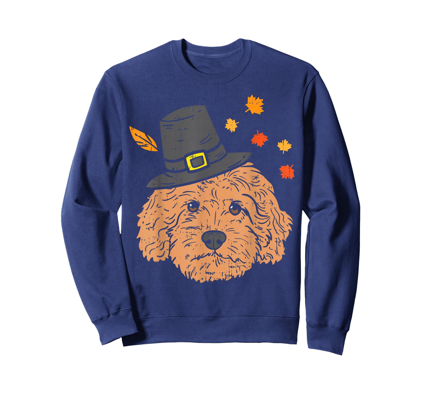 Pilgrim Goldendoodle Dog Thanksgiving Fall Autumn Leaf Gift T-Shirt