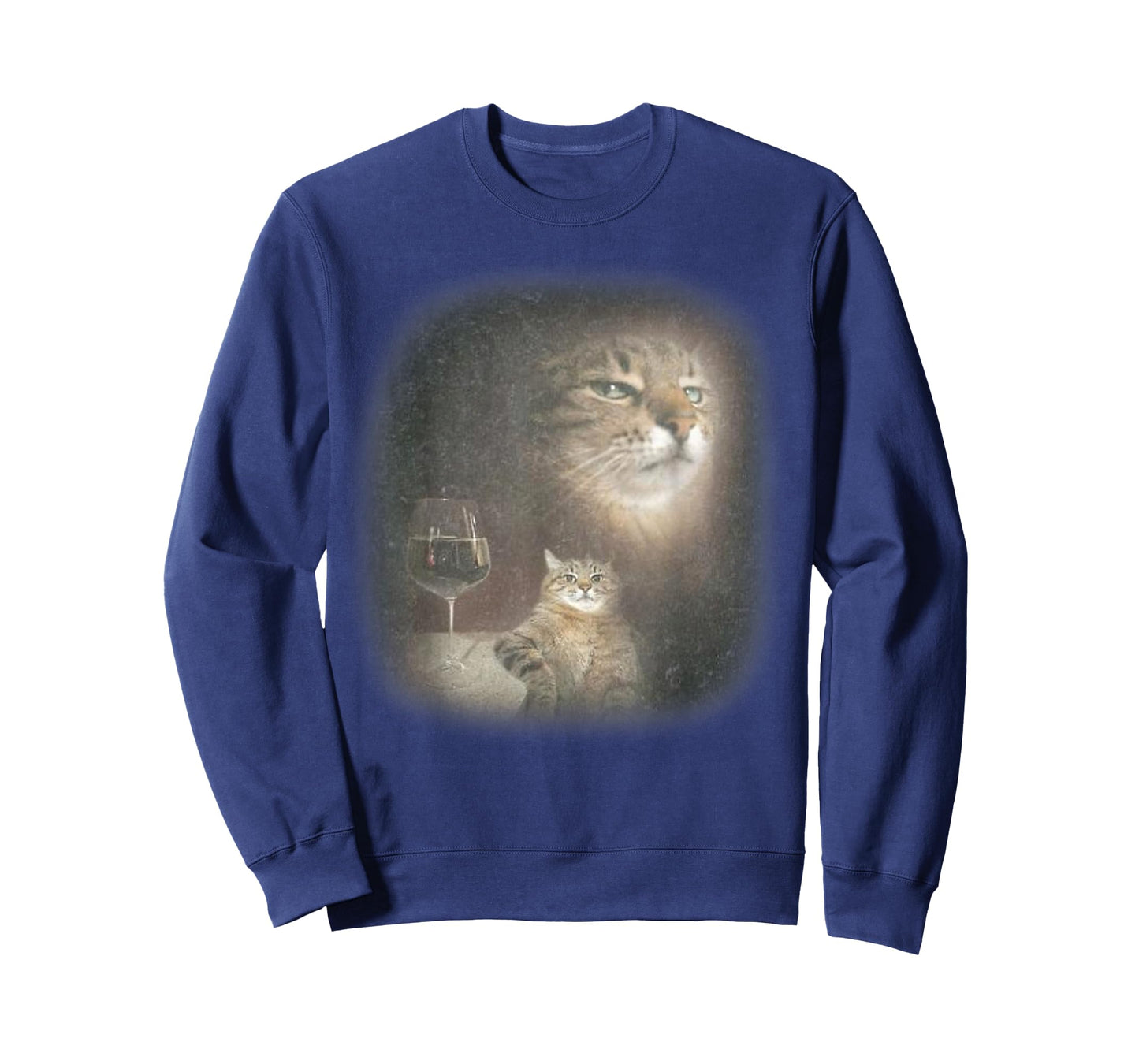 Retro Funny Vintage Cat Portrait Meme Cringe T-Shirt