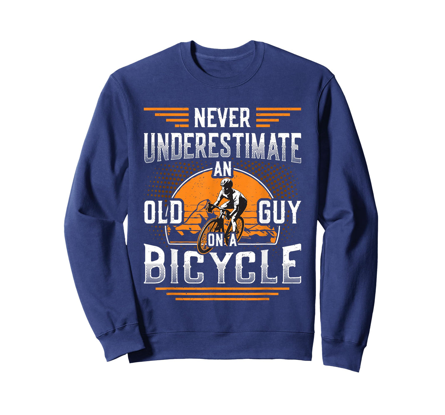 Never Underestimate An Old Guy On A Bicycle Old Guy Bike T-Shirt