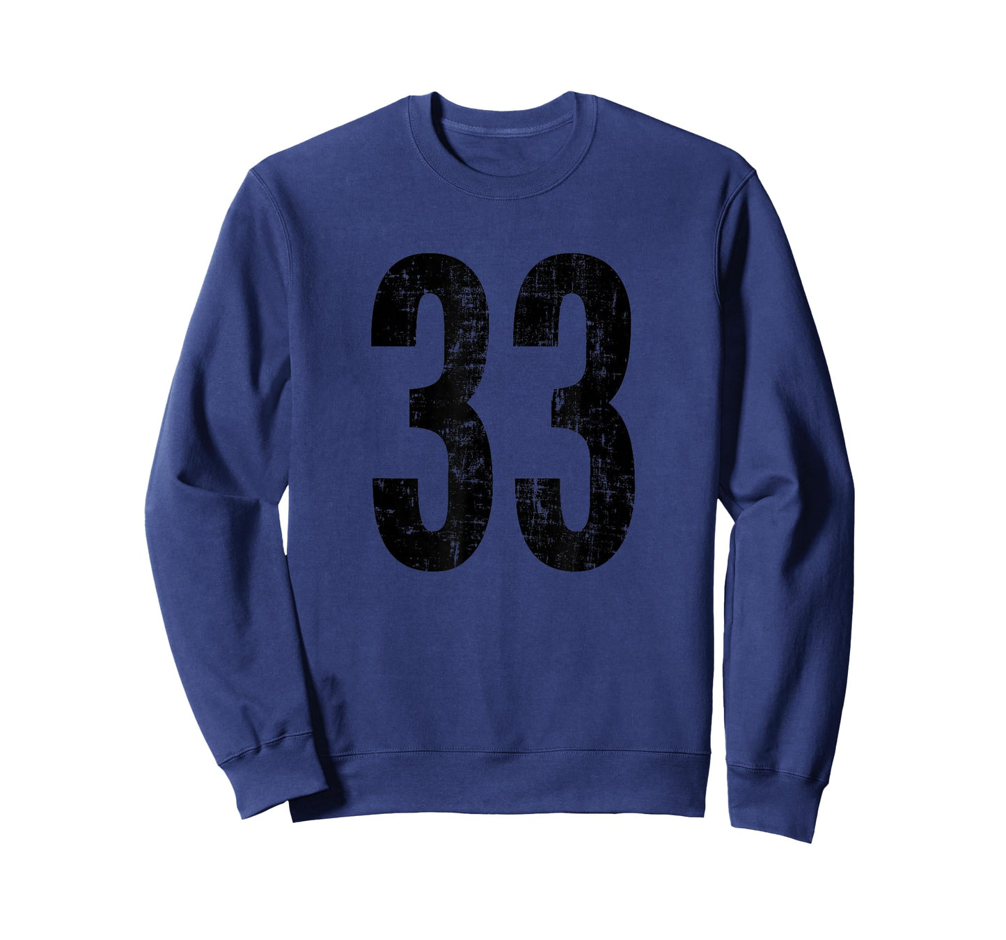 Number 33 Distressed Vintage Sport Team Practice Training T-Shirt