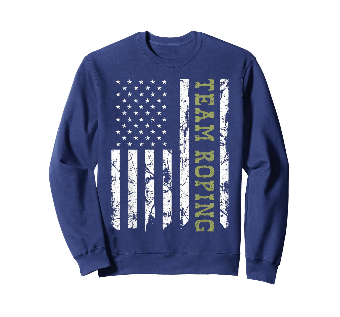 Team Roping Rodeo Vintage American Flag, 4th of July Cowboy T-Shirt